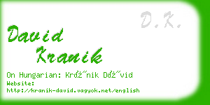 david kranik business card